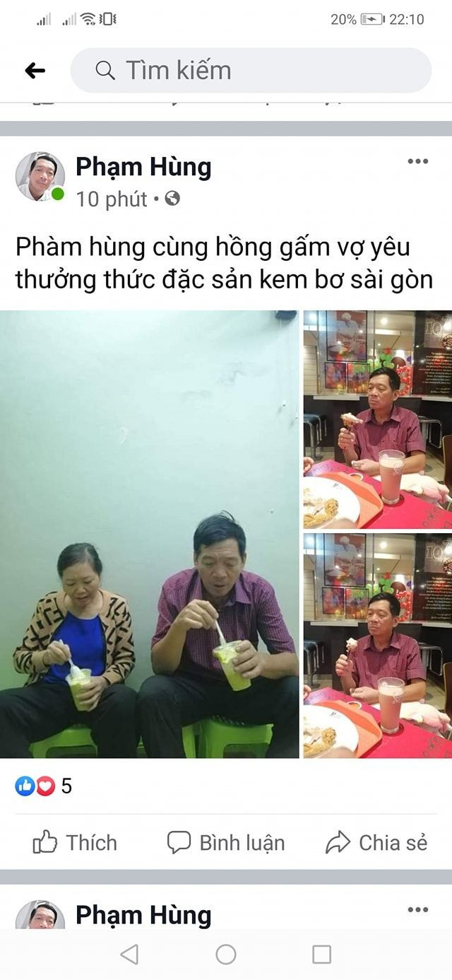 Không cần hoa mỹ, không cần những món quà đắt đỏ, tình yêu của cặp vợ chồng Phạm Hùng và Hồng Gấm được thể hiện bằng những hành động giản dị nhưng đầy ấm áp: cùng nhau đi chơi, ăn kem, chụp ảnh, và đặc biệt là... đăng bài "flex" nhau cực ngọt trên Facebook.