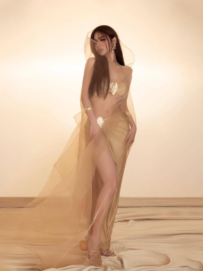 Bên cạnh trang phục được đầu tư kỹ lưỡng, thần thái của Hằng Phan cũng là điểm nhấn quan trọng. Cô nàng thể hiện ánh mắt sắc sảo, gương mặt thanh tú cùng cách tạo dáng chuyên nghiệp, toát lên vẻ quyền lực nhưng không kém phần cuốn hút.