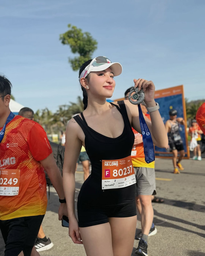 Mỹ Duyên mới bắt đầu tham gia bộ môn chạy bộ được khoảng 2 tháng.