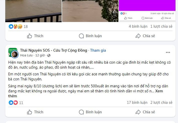 Nhiều đội tình nguyện, nhóm cá nhân và doanh nghiệp đã huy động xuồng, ca nô và lương thực để tiếp cận vùng ngập sâu.