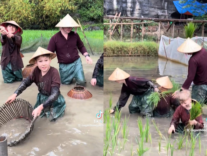 Dù sống ở một quốc gia khác, với phong tục tập quán, lối sống khác biệt, thậm chí chưa từng biết đến những công việc này trước đây, đoàn khách vẫn vô cùng nghiêm túc với công việc đồng áng.