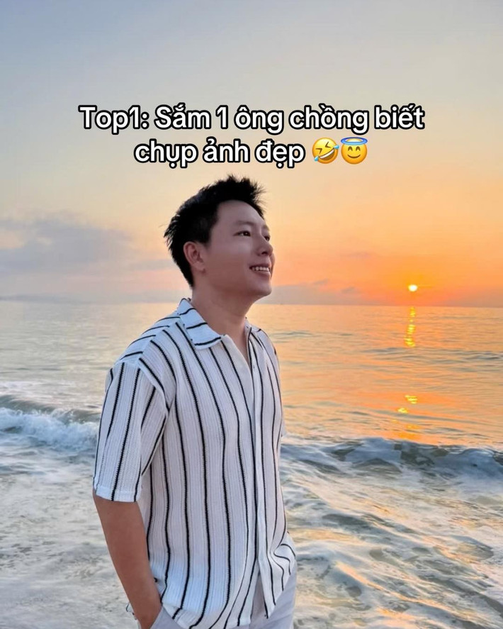 Kinh nghiệm đầu tiên để có ảnh đẹp được Trinh Phạm chia sẻ khiến nhiều người không khỏi bật cười: "Sắm 1 ông chồng biết chụp ảnh". "Tưởng tượng các mom mất cả tiếng để makeup lên đồ mà mấy ổng không chụp được tấm nào ra hồn thì cũng rất bực đó nha".