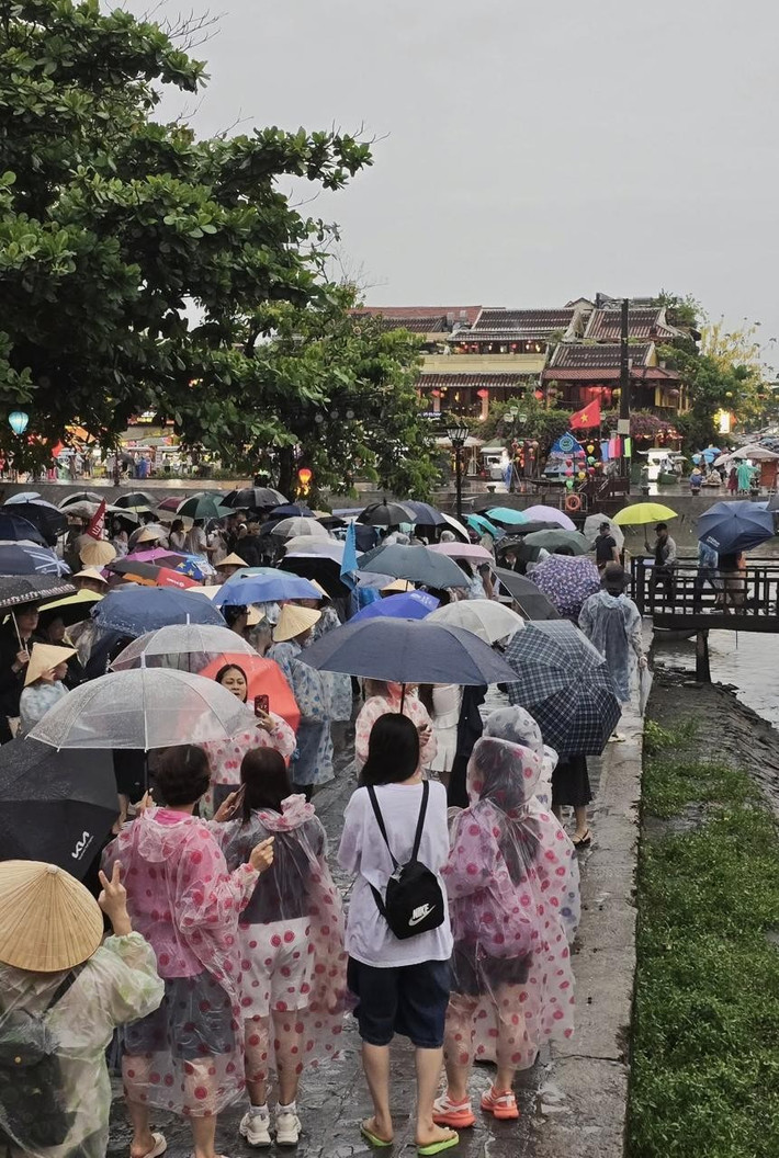 Du khách vẫn đổ về tham quan, tạo nên một khung cảnh vừa độc đáo vừa đáng yêu. Những chiếc ô màu sắc sặc sỡ hay những chiếc áo mưa giấy với đủ họa thiết trở thành vật đồng hành không thể thiếu, hòa cùng mưa nhẹ tạo nên khung cảnh chẳng khác gì một "lễ hội dù" giữa trời mưa.