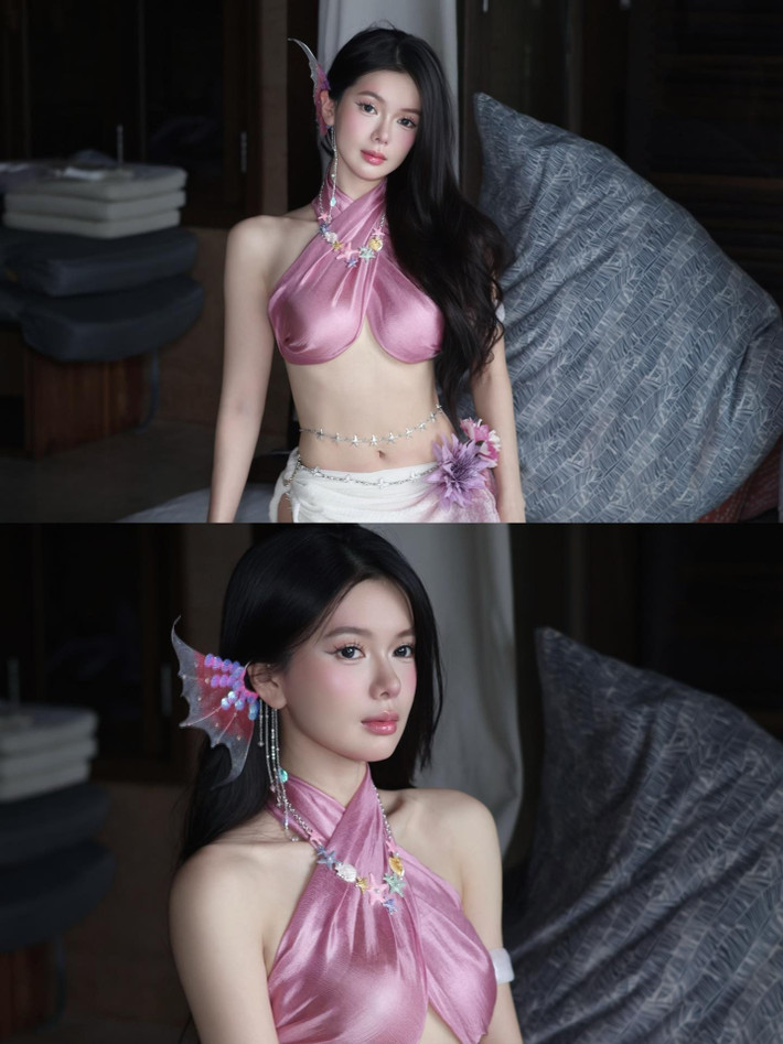 Trong bộ ảnh mới được đăng tải gần đây trên trang cá nhân, Đỗ Yên Đan khoác lên mình trang phục màu hồng tím với thiết kế độc đáo, tôn lên vóc dáng mảnh mai và đường cong gợi cảm.