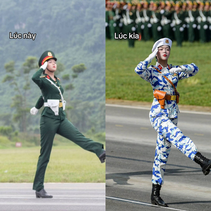 Sở hữu chiều cao 1m73 cùng gương mặt sáng, Lâm Phương thường được ví như Hoa khôi khối Quân y. (Ảnh: FB Ngô Lâm Phương)
