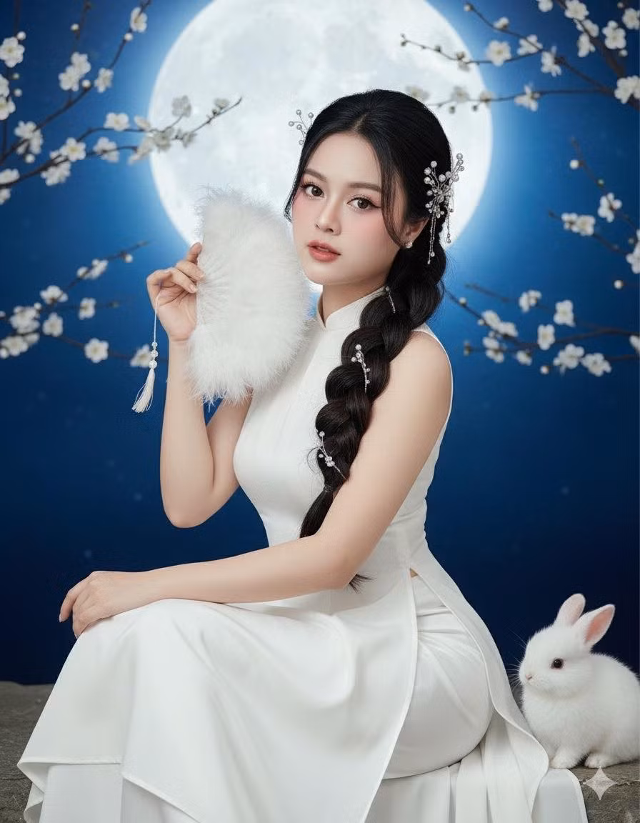 Việc hot mom Hằng Túi áp dụng công nghệ để tạo ra bộ ảnh Trung thu đã phản ánh một xu hướng đang cực kỳ thịnh hành trong mùa lễ hội năm nay. (Ảnh: FBNV)