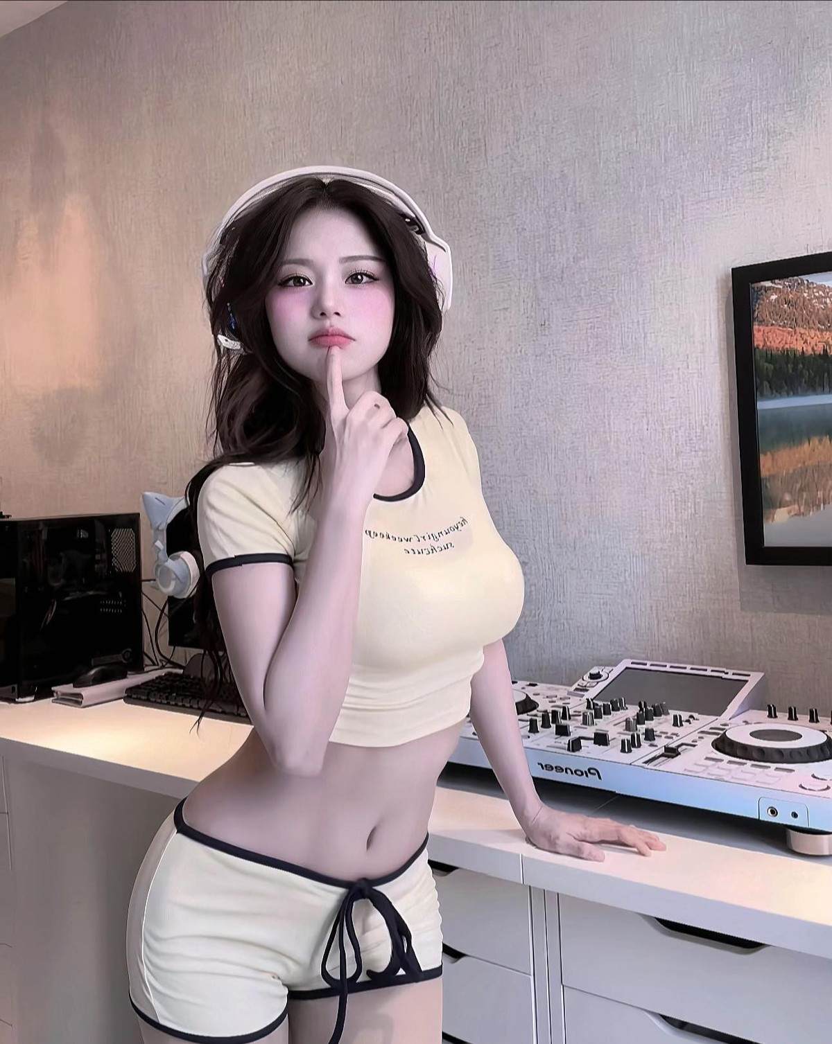 Bên cạnh phong cách gợi cảm, Yugi Kiều Oanh cũng có những khoảnh khắc hóa thân thành một cô gái ngọt ngào, đáng yêu. Lối trang điểm nhẹ nhàng, trong trẻo, cùng những biểu cảm dễ thương, nụ cười tươi tắn giúp cô "ghi điểm" với fan.