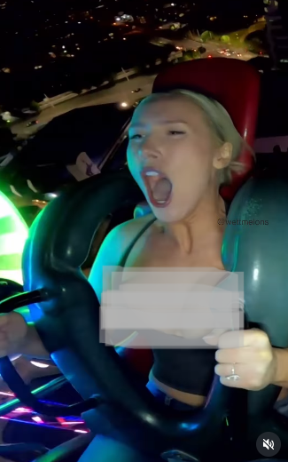 Mới đây, một người đẹp nổi tiếng trên mạng xã hội đã thu hút sự chú ý lớn của cộng đồng mạng với video ghi lại khoảnh khắc khi tham gia một trò chơi cảm giác mạnh. (Ảnh: IGNV)