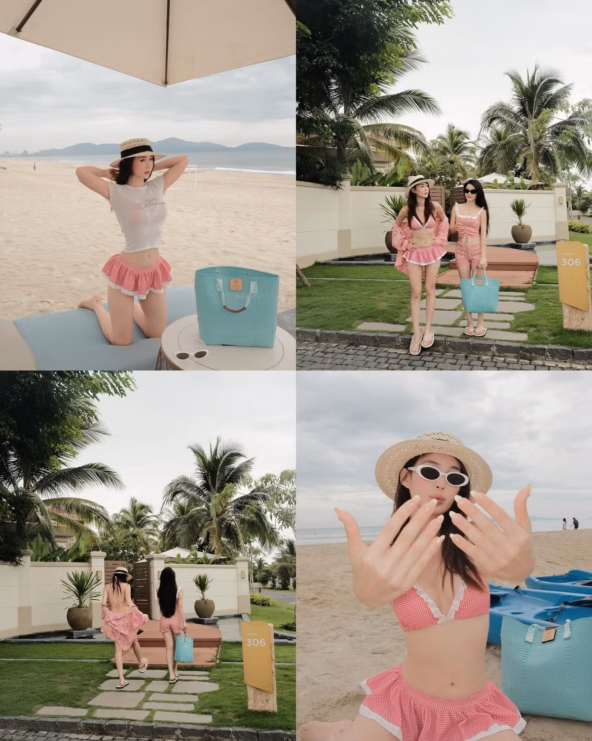 Đặc biệt, những bức ảnh chụp tại bãi biển với khung cảnh tuyệt đẹp của Đà Nẵng càng làm nổi bật vẻ đẹp của Sun HT.