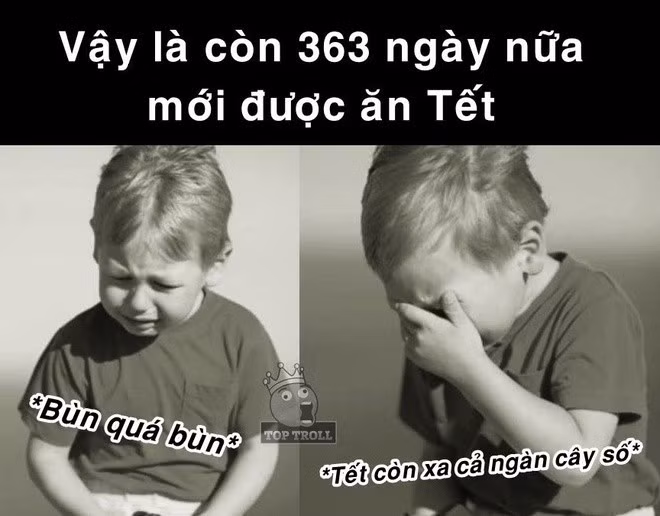Mới hôm qua còn rộn ràng chuẩn bị đón giao thừa, thế mà chớp mắt một cái, chúng ta đã phải bắt đầu đếm ngược cho... Tết năm sau. Con số 363 ngày nghe sao mà dài dằng dặc, xa xôi như cách trở nghìn trùng mây. (Ảnh: Top troll)