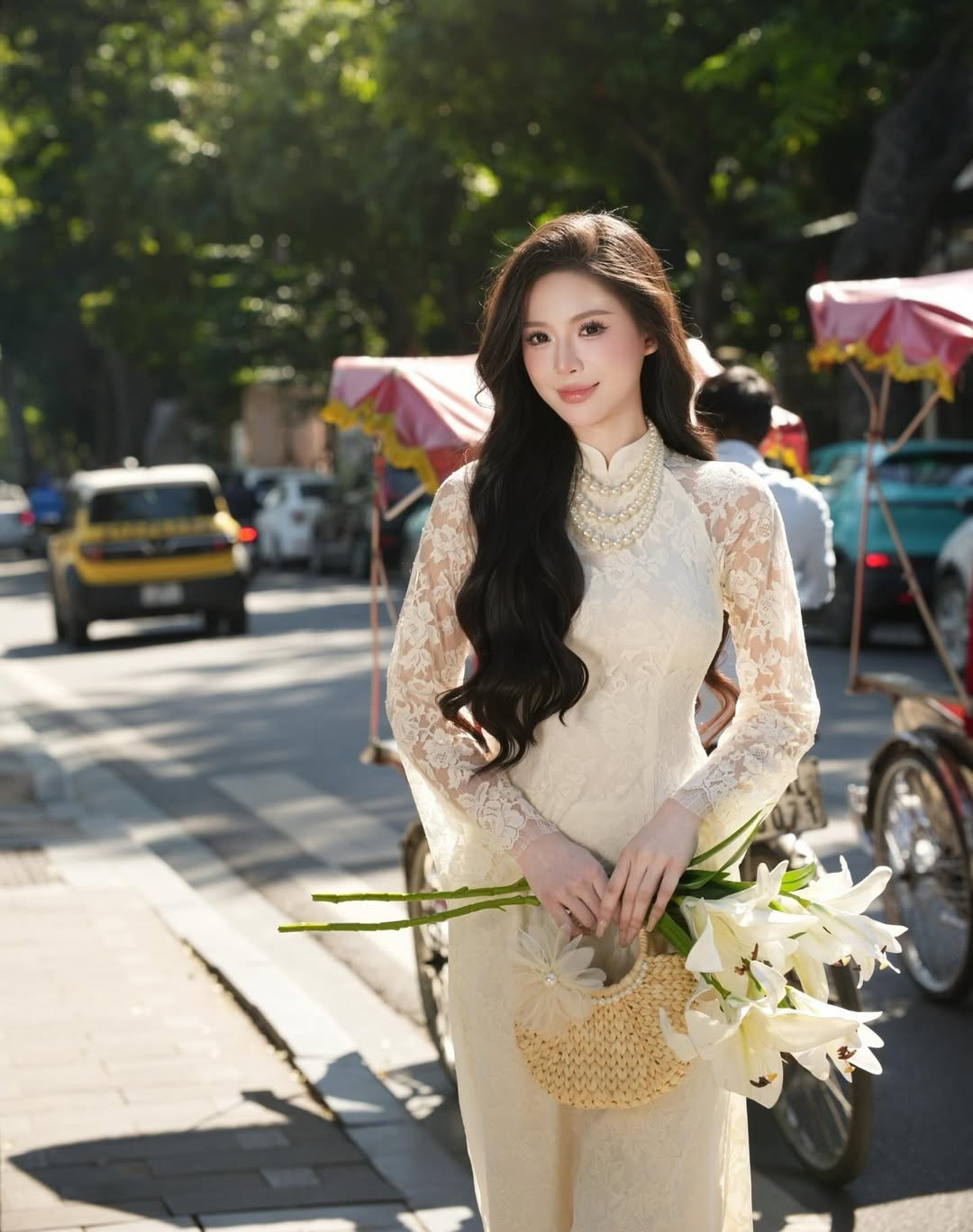 Tham gia Miss World Vietnam 2023, Hà Thu lọt Top 20 chung cuộc, để lại ấn tượng mạnh mẽ với giải thưởng Top 5 Người đẹp Ấn tượng. (Ảnh: IGNV)