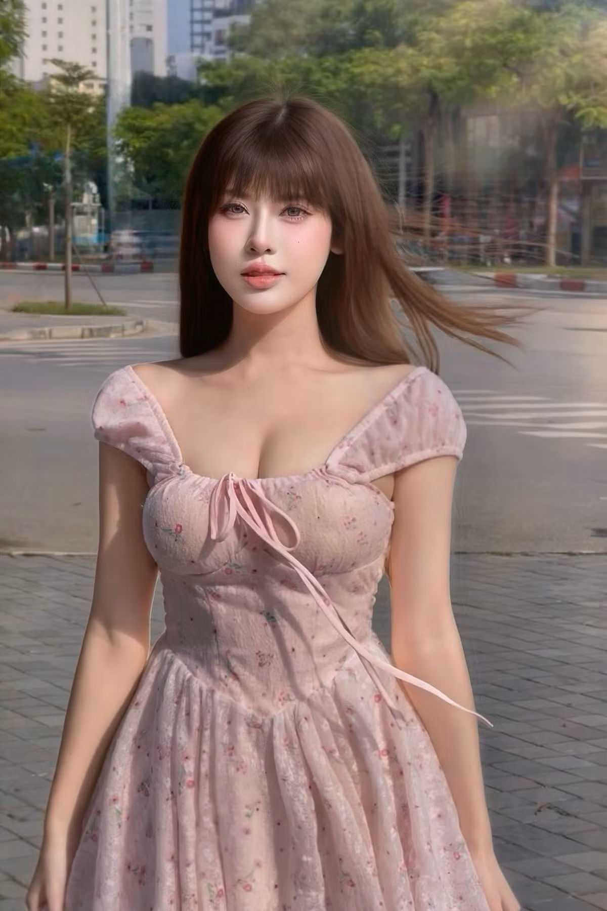 Bộ ảnh Noel sớm này của Hoàng Tố Uyên không chỉ mang đến không khí lễ hội tưng bừng mà còn khiến người xem không thể rời mắt bởi phong thái tự tin và quyến rũ khó cưỡng của cô nàng. (Ảnh: FBNV)