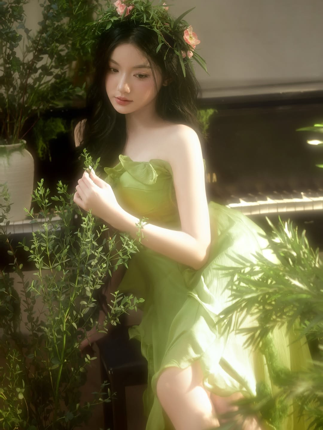 Những khung hình chụp cận cảnh cho thấy đường nét khuôn mặt hoàn hảo, từ sống mũi cao đến bờ môi căng mọng quyến rũ. (Ảnh: IGNV)