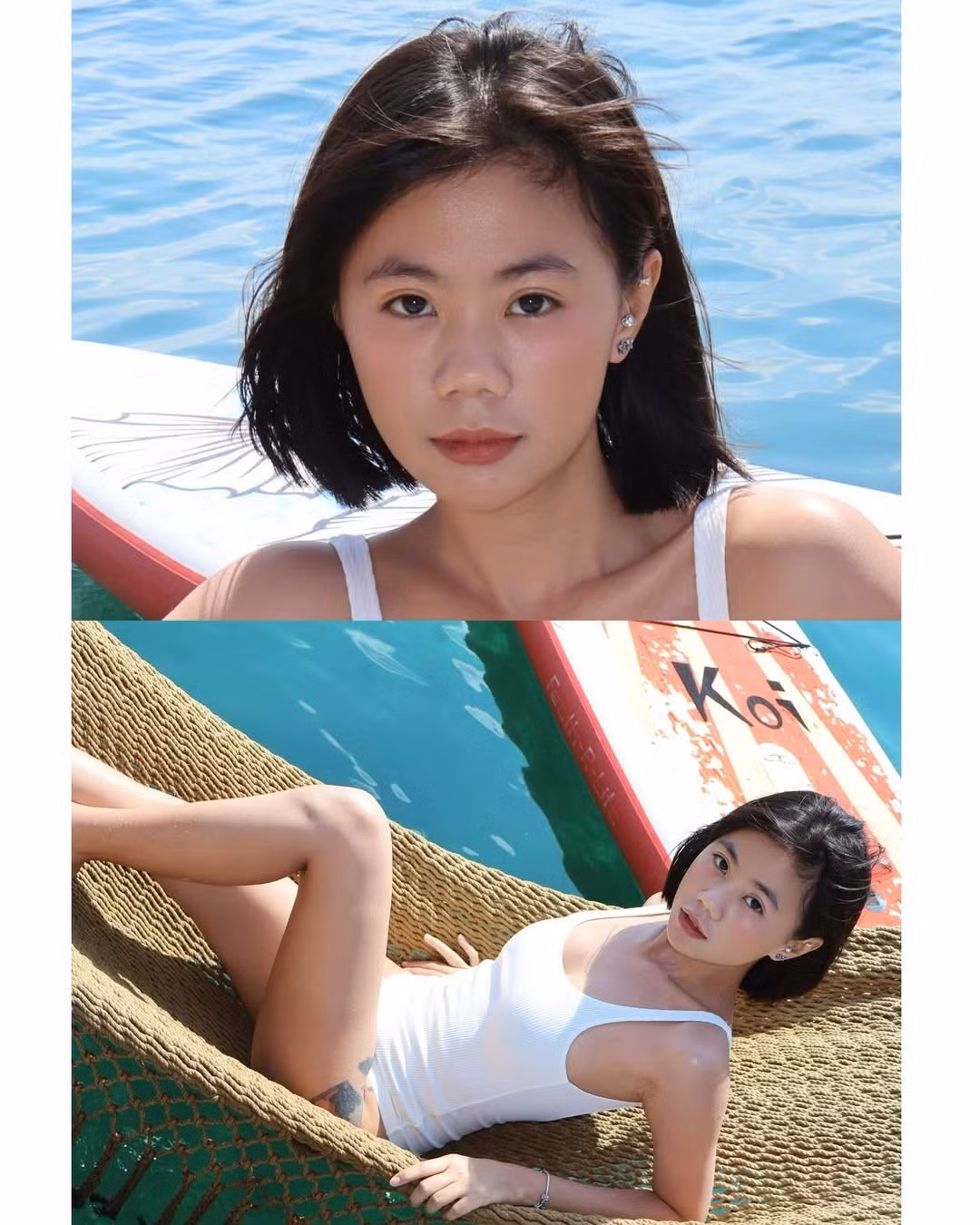 Kiểu dáng khoét lưng sâu cũng là điểm nhấn, khoe khéo bờ lưng trần gợi cảm của cô nàng.