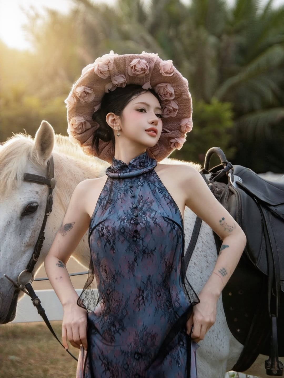 Nổi tiếng với phong cách thời trang độc đáo và khả năng vũ đạo điêu luyện, Ciin luôn biết cách làm mới mình trong mắt công chúng. Trong bộ ảnh lần này, cô nàng lựa chọn concept "tiểu thư cưỡi ngựa" nhưng không kém phần quyến rũ và cá tính. (Ảnh: IGNV)