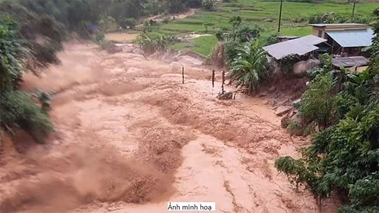 Bản đồ cảnh báo nguy cơ lũ quét, sạt lở đất do mưa lũ hoặc dòng chảy trên khu vực các tỉnh miền núi phía Bắc.