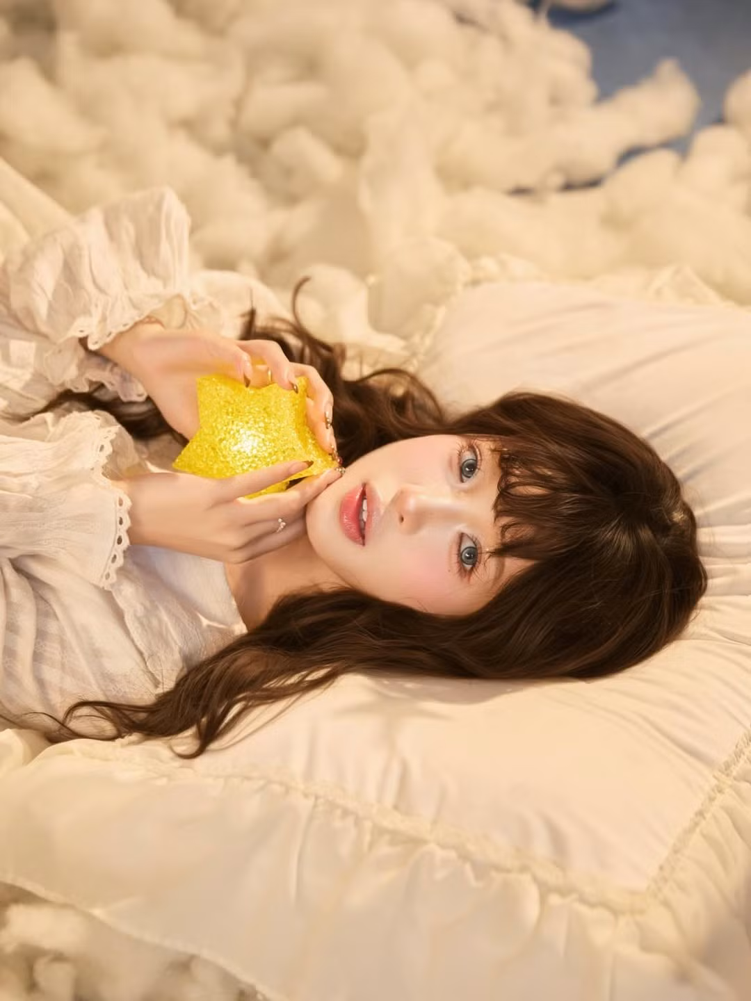 Rời xa phong cách năng động hằng ngày, Wyn Anh vừa trình làng bộ ảnh mang hơi thở thần tiên, lấy cảm hứng từ sự tinh khôi của tuyết và những vì sao lấp lánh trên bầu trời. (Ảnh: IGNV)