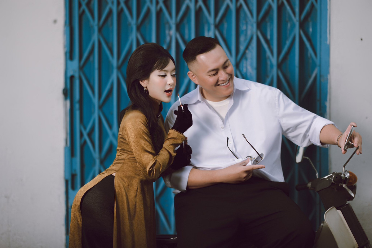 Ngược lại, Vân Tiny chính là hậu phương vững chắc, luôn đồng hành cùng chồng trong công việc và cuộc sống. (Ảnh: IG @vantiny.ng)