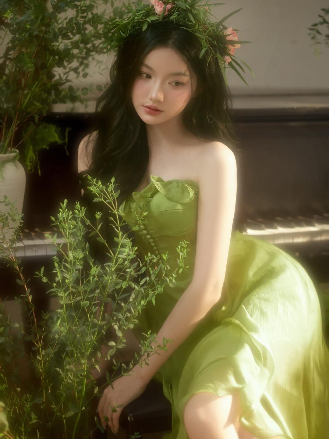 Không chỉ gây ấn tượng bởi trang phục, thần thái của Quỳnh Trương trong bộ ảnh lần này cũng nhận được "mưa" lời khen. (Ảnh: IGNV)