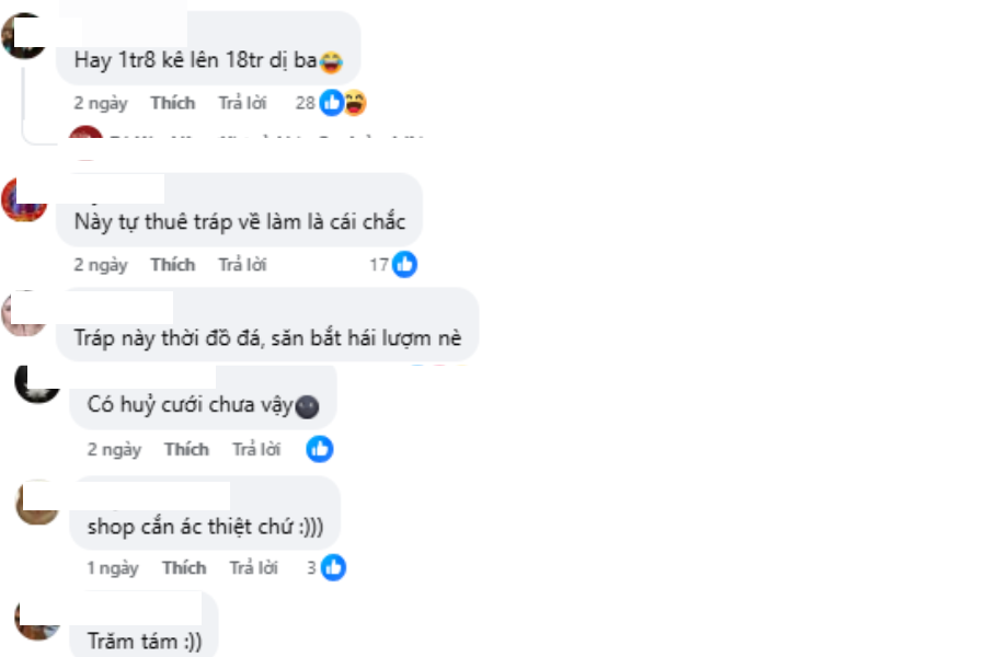 Bên cạnh đó, nhiều người cũng nghi ngờ về tính chân thật của câu chuyện được đăng tải, thông thường theo tục lệ ở một số nơi, đây có thể là tráp cưới sau khi được nhà gái lấy đồ bớt và gửi lại cho nhà trai, nhưng lại được chụp lên nhằm mục đích "câu view".