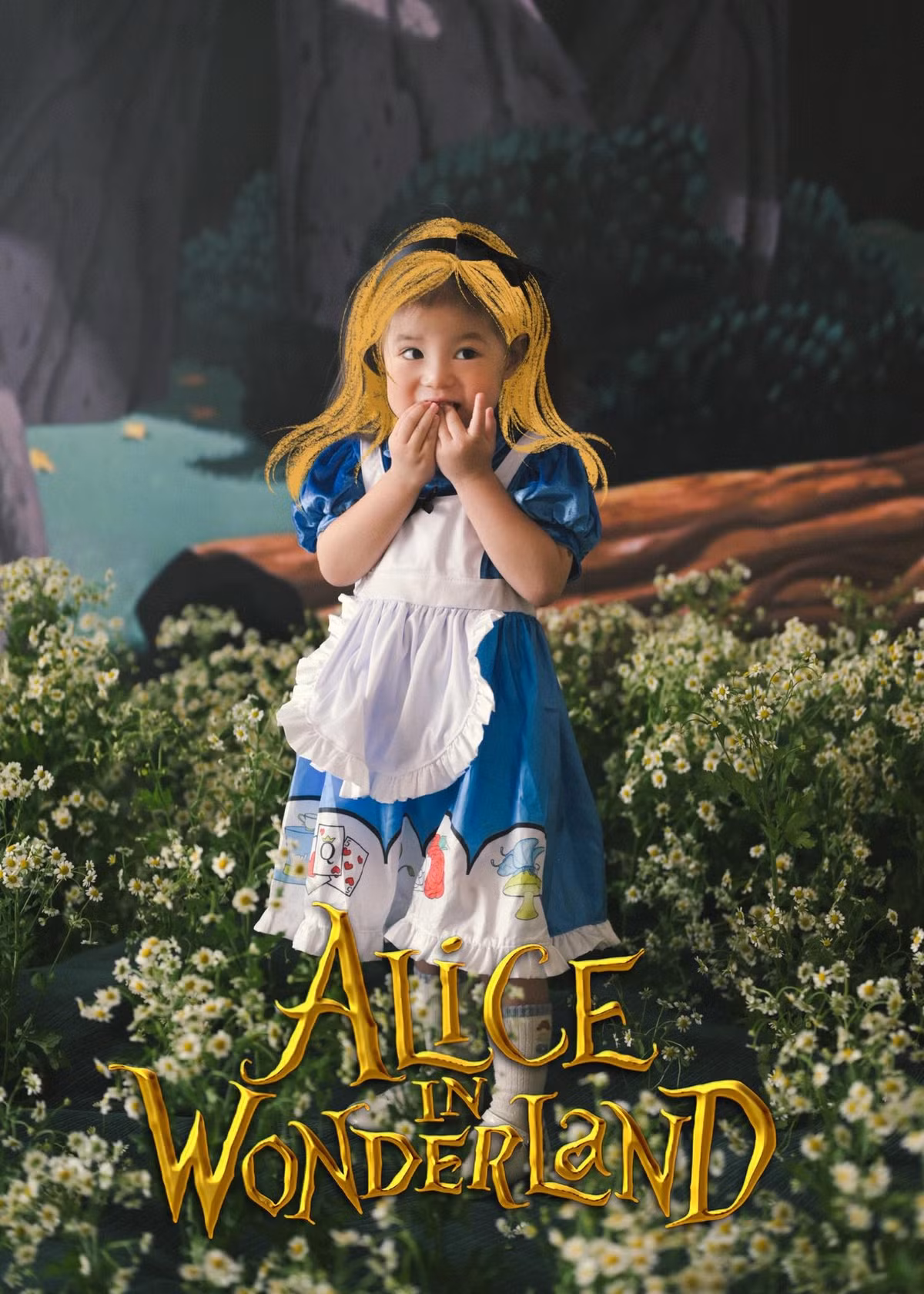 Trang phục váy xanh, tạp dề trắng cổ điển, Pam giữ vẻ mặt ngoan xinh yêu, đối lập với sự "quậy phá" của các nhân vật khác trong phim.