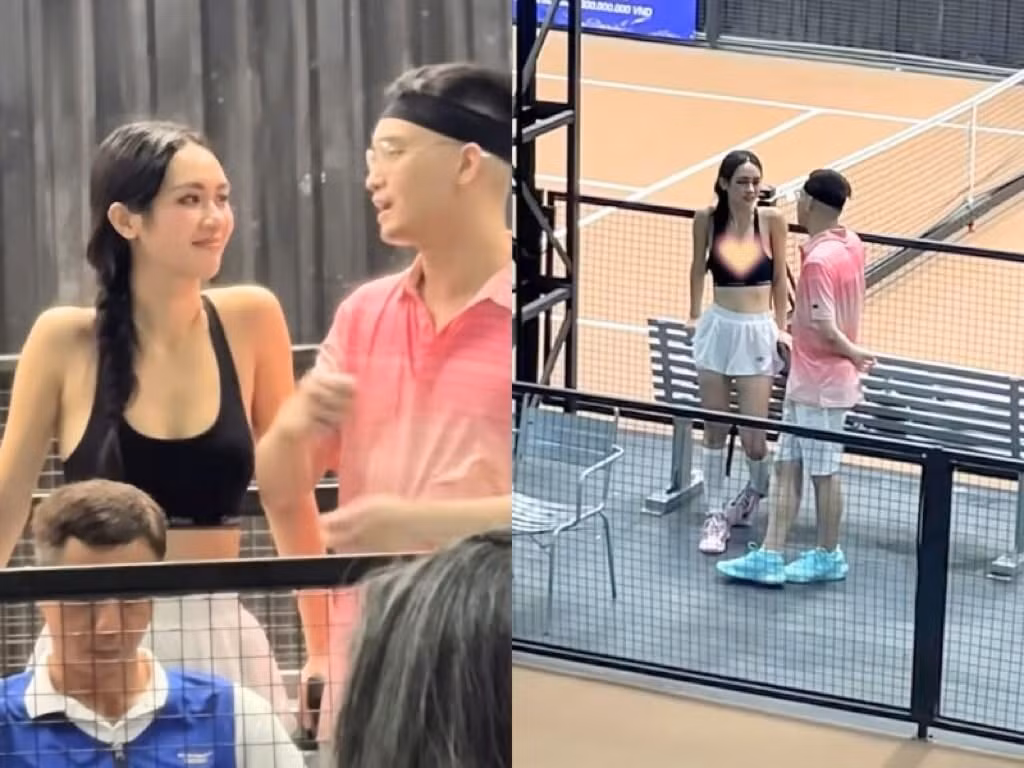 Cả hai khi thì bị "tóm dính" đang chuyện trò trên sân thể thao, lúc lại bị bắt gặp ra về cùng một xe khi tham gia sự kiện. Chưa hết, netizen còn phát hiện chi tiết được cho cả hai cùng đeo đồng hồ cùng mẫu mã của một thương hiệu. (Ảnh: Tổng hợp)