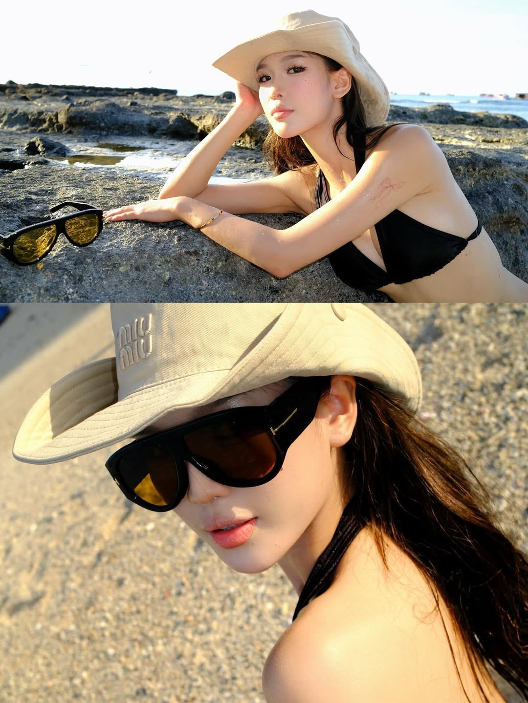 Đặc biệt, mái tóc dài óng ả được buông xõa tự nhiên càng làm tăng thêm vẻ cuốn hút và năng động.