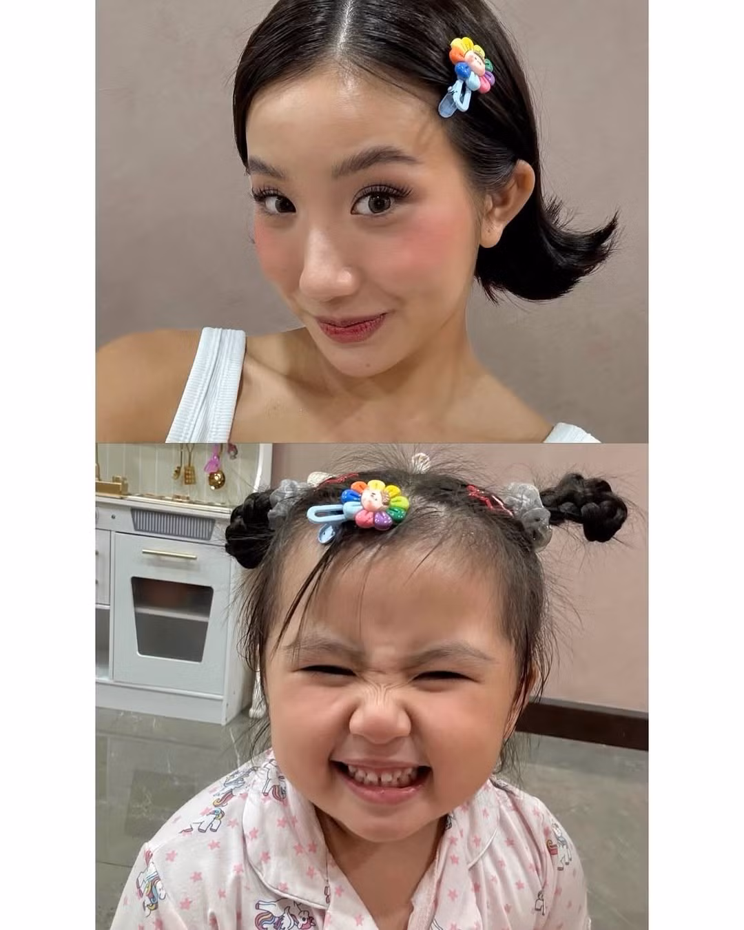 Cô bé được nhận xét là càng lớn càng xinh xắn, thừa hưởng nhiều nét đẹp từ mẹ và sở hữu thần thái tự tin trước ống kính.