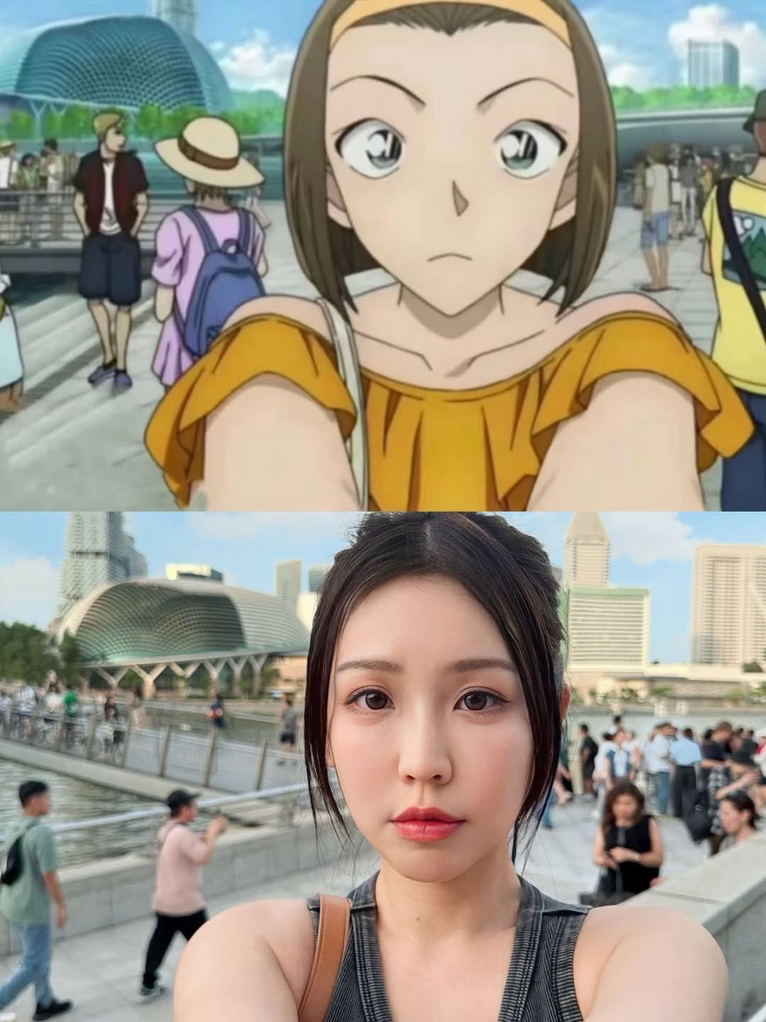 Điều khiến bộ ảnh của Ccplay trở nên đặc biệt là sự đầu tư và kỳ công khi tái hiện lại các địa danh nổi tiếng của Singapore đã xuất hiện trong phim Conan. (Ảnh: IGNV)