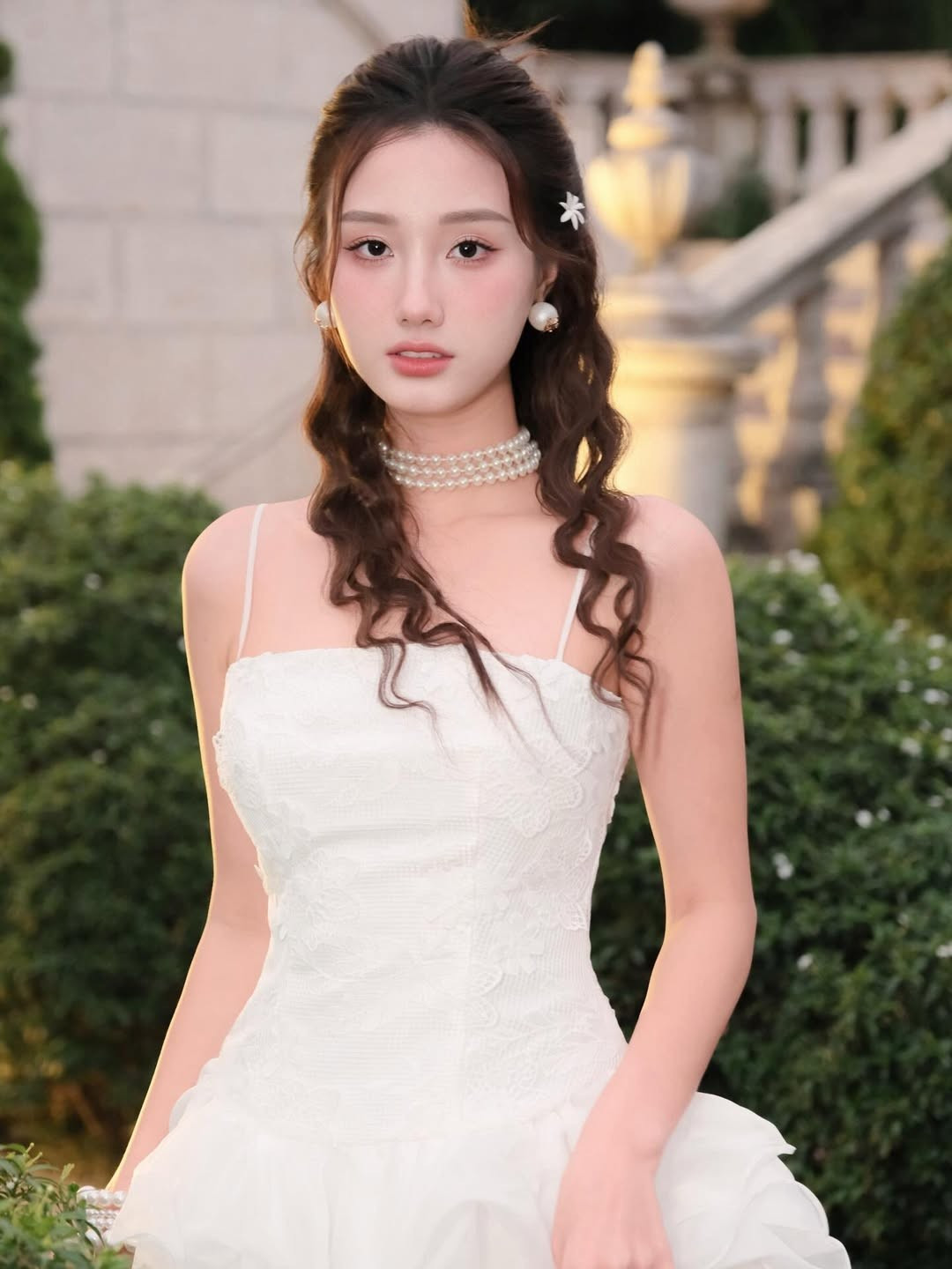 Dưới ánh nắng vàng nhạt của buổi chiều tà, thần thái của Hoàng Khánh Ly càng trở nên lung linh hơn. Dù là góc chụp cận mặt khoe nét xuân thì hay góc chụp toàn cảnh khoe vóc dáng mảnh mai, cô nàng đều thể hiện khả năng làm chủ khung hình cực tốt. (Ảnh: IGNV)