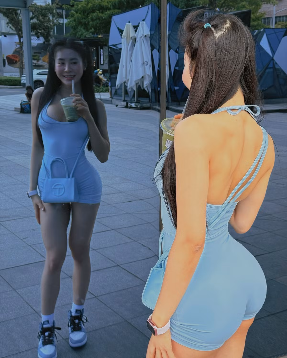 Phương Trang gây ấn tượng với chiều cao 1m68 cùng số đo 3 vòng 90-62-96cm. Người đẹp 9x là hot girl phòng gym nổi tiếng đình đám trên MXH, đồng thời cũng là huấn luyện viên thể hình nóng bỏng.