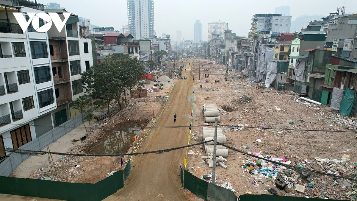 Đường thông tuyến đoạn Hoàng Cầu.