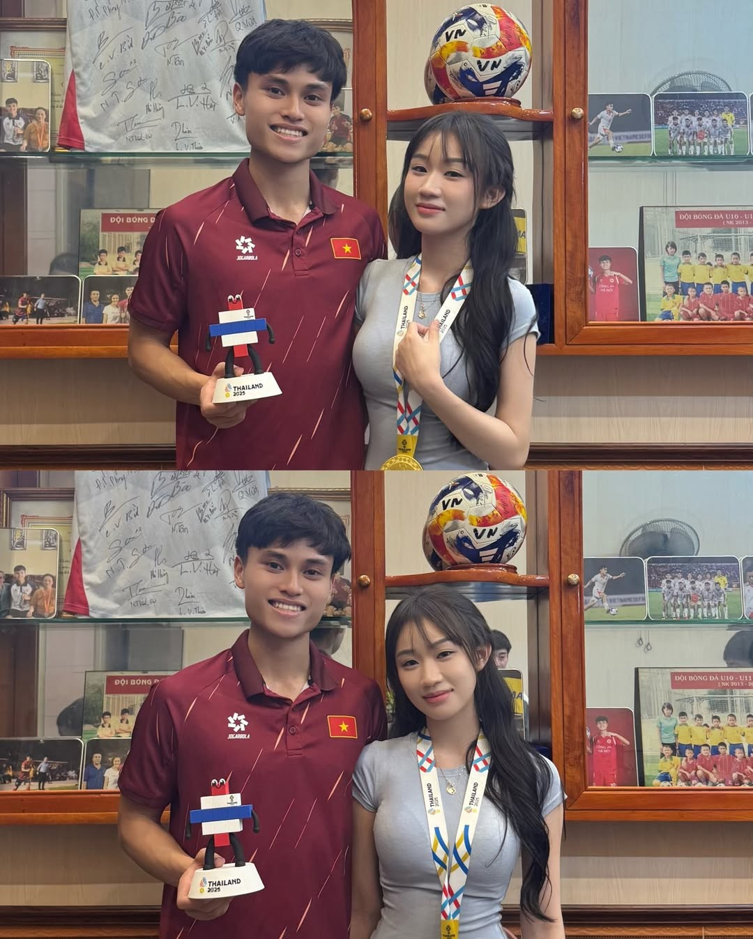 Phạm Minh Phúc hiện đang thi đấu cho CLB Công an Hà Nội. Anh được mệnh danh là "người hùng" của U23 Việt Nam với bàn thắng quý giá ở phút 101 trong trận đấu đầy kịch tính tại giải U23 Đông Nam Á vừa qua.(Ảnh IGNV)