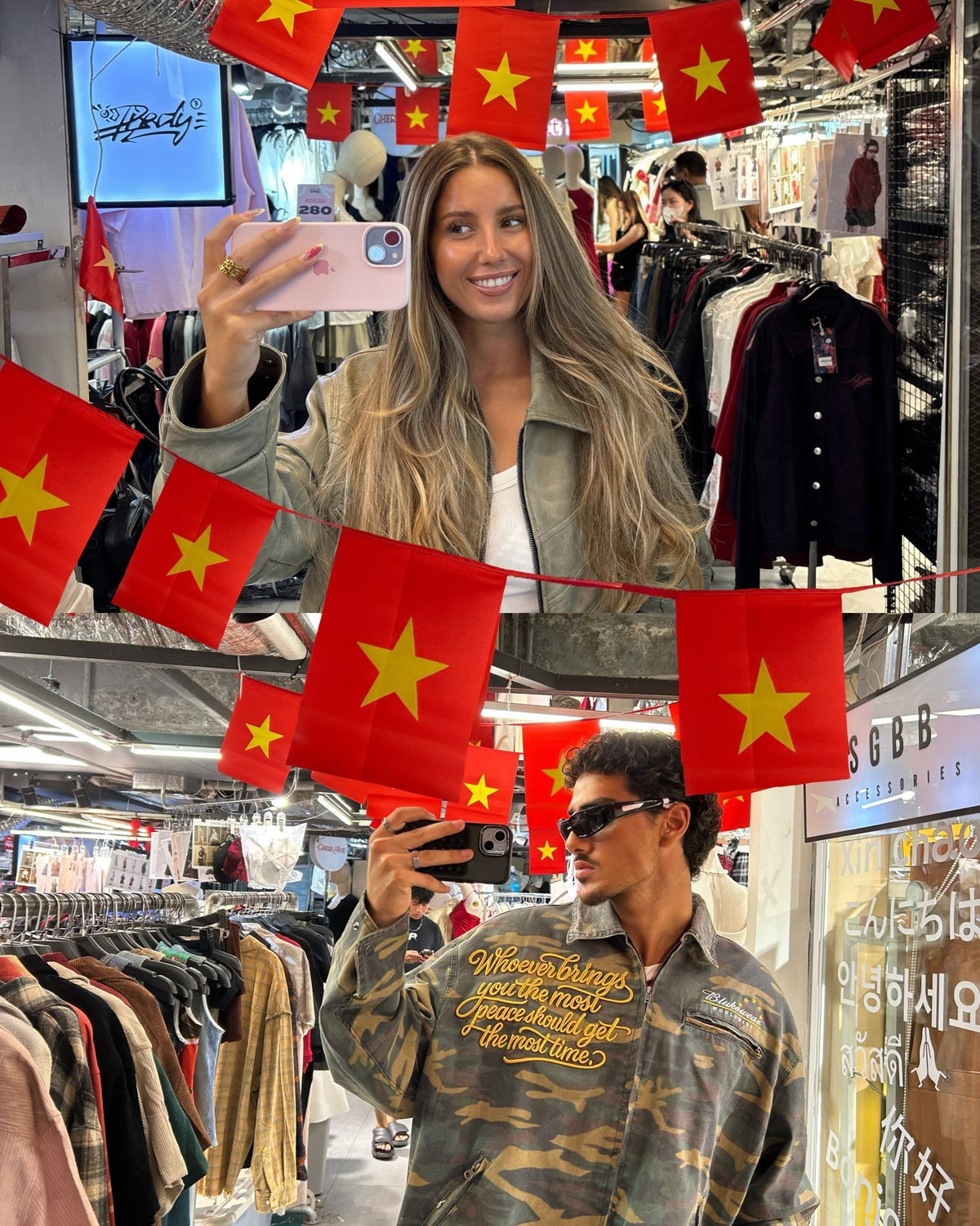 Cặp đôi cũng cùng nhau đi mua sắm, trải nghiệm phố đêm hay đơn giản là dạo bước trên đường phố. (Ảnh: IG @kamal_khrr)