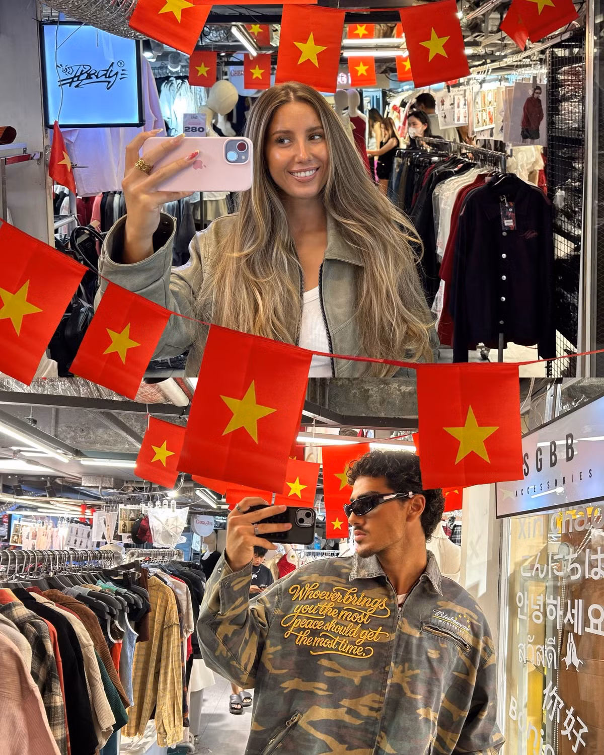 Cặp đôi cũng cùng nhau đi mua sắm, trải nghiệm phố đêm hay đơn giản là dạo bước trên đường phố. (Ảnh: IG @kamal_khrr)