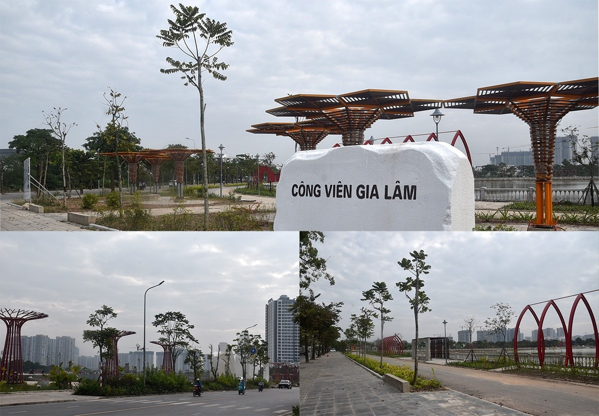 Công viên Gia Lâm (xã Gia Lâm, TP Hà Nội) có tổng diện tích gần 14 ha, bao gồm nhiều hạng mục như: giải phóng mặt bằng, nạo vét và kè hồ, xây dựng đường dạo ven hồ, hệ thống thoát nước, chiếu sáng, sân khấu ngoài trời, trồng cây xanh, thảm cỏ, xây nhà vệ sinh công cộng…