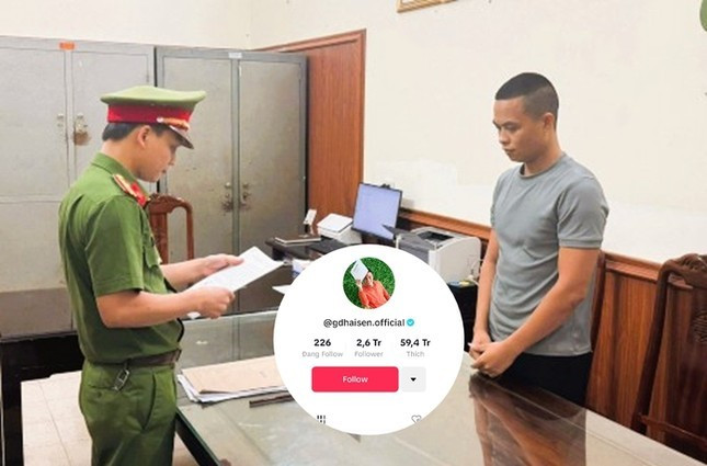 Lê Văn Hải, chủ kênh TikTok "Gia đình Hải Sen", bị bắt để làm rõ hành vi "Buôn bán hàng giả là thực phẩm" Lê Văn Hải, chủ kênh TikTok "Gia đình Hải Sen", bị bắt để làm rõ hành vi "Buôn bán hàng giả là thực phẩm"