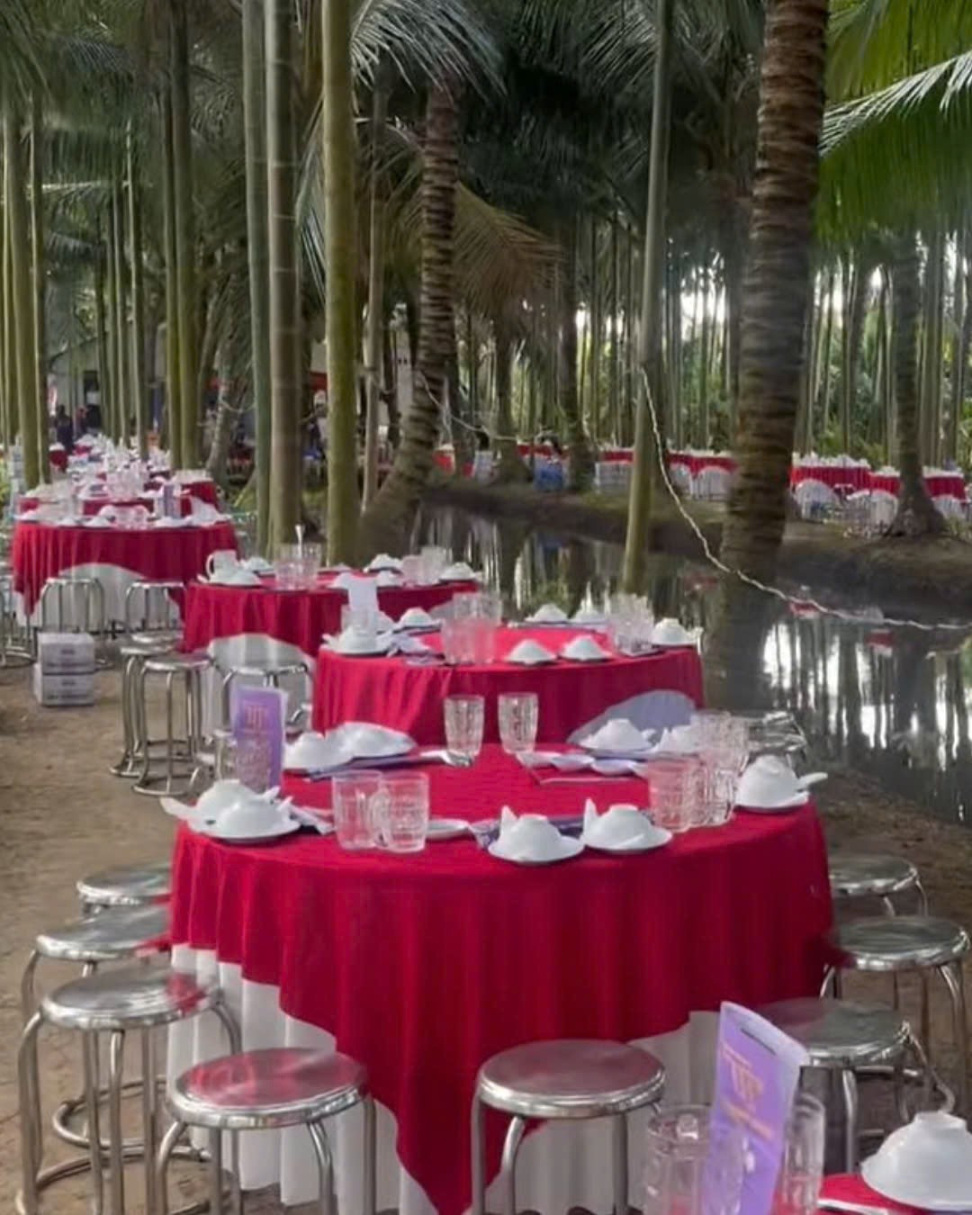 Mới đây, những hình ảnh về một đám cưới "độc nhất vô nhị" được tổ chức ngay trong khuôn viên một vườn dừa rộng tới 10.000m² tại miền Tây đã nhanh chóng trở thành tâm điểm chú ý trên các nền tảng mạng xã hội.