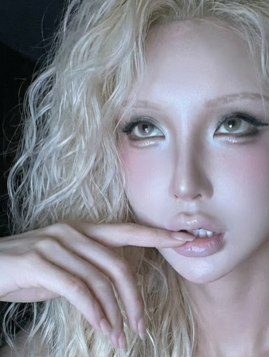 Điểm nhấn của bộ ảnh chính là mái tóc vàng bạch kim uốn xoăn nhẹ nhàng, tạo cảm giác vừa phóng khoáng, vừa có chút hoang dại. (Ảnh: IGNV)