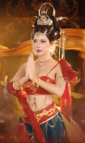 Những bức ảnh không chỉ cho thấy vẻ đẹp hút hồn của Tố Uyên mà còn thể hiện sự đầu tư nghiêm túc của cô vào màn cosplay lần này. Thần thái khi thì uy quyền, lúc lại dịu dàng, uyển chuyển trong từng động tác đã chinh phục hoàn toàn người xem.