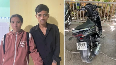 Cặp đôi sống lang thang gây ra 3 vụ trộm xe máy ở Đồng Nai