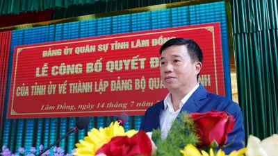 Thành lập Đảng bộ Quân sự tỉnh Lâm Đồng sau sáp nhập