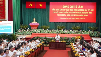 Tổng Bí thư Tô Lâm làm việc với Thành ủy TP HCM, Bình Dương và Bà Rịa- Vũng Tàu