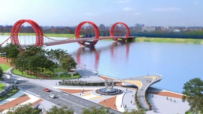 Quảng Ngãi chi 2.200 tỷ xây cầu có hình tượng bờ xe nước qua sông Trà Khúc 