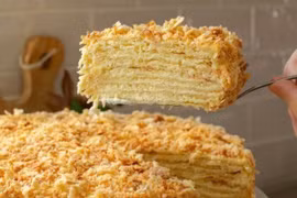 Bí quyết làm món bánh Napoleon tại nhà, lớp vỏ giòn rộp, nhân kem béo ngậy