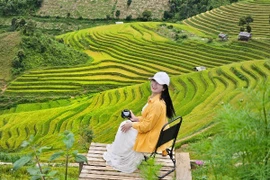 Ruộng bậc thang bản Kim Nọi, góc check-in mê mẩn giữa núi rừng Mù Cang Chải