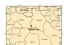 Nửa đêm, động đất 4,9 độ ở Quảng Ngãi