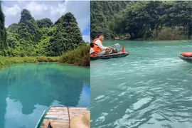 Tràng An bất ngờ chuyển màu nước, đẹp như tranh vẽ