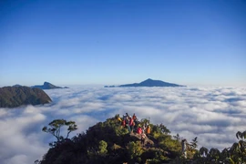 Bạch Mộc Lương Tử hút khách với biển mây và sắc đỏ rừng phong