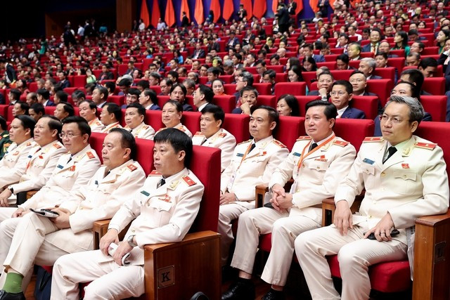 Các đại biểu công an dự Đại hội - Ảnh: VGP/Nhật Bắc Các đại biểu công an dự Đại hội - Ảnh: VGP/Nhật Bắc